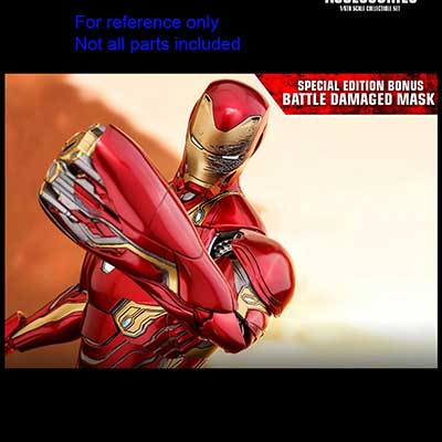 Battle Damaged Mask - Hot Toys Iron Man Mark L 50 Avengers Infinity War acs004 5