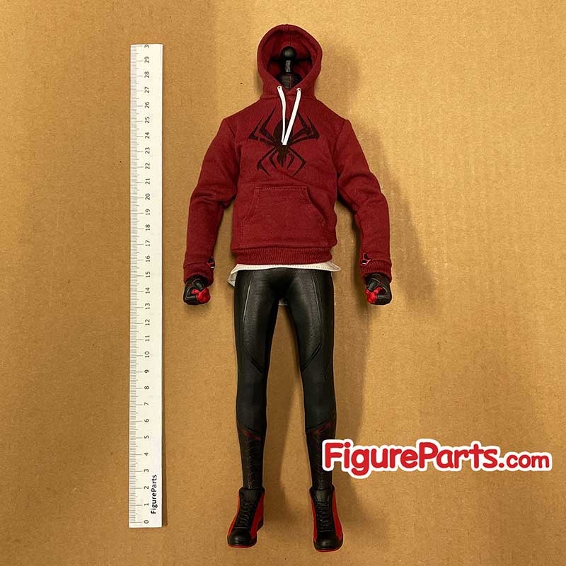 Body with outfit - Hot Toys Miles Morale Spiderman Bodega Cat suit vgm50 5