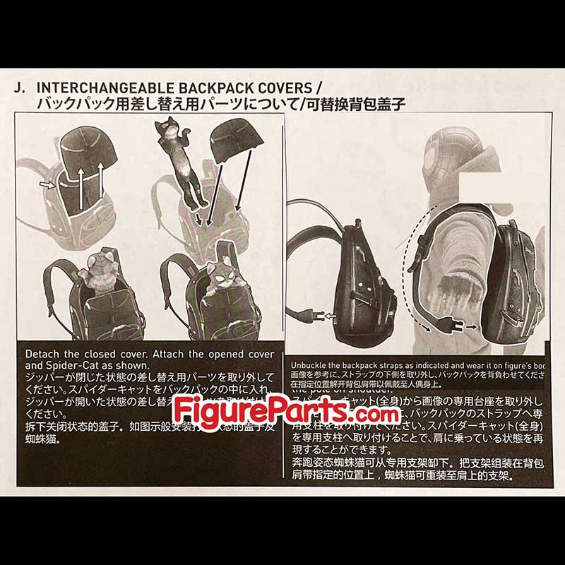 Spider Cat backpack - Hot Toys Miles Morale Spiderman Bodega Cat suit vgm50 7