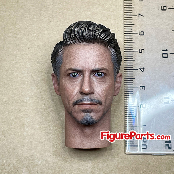 Tony Stark Head Sculpt - Robert Downey Jr - Iron Man Mark 85 - Avengers Endgame - Hot Toys mms528d30 7
