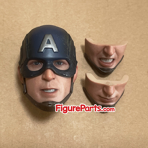 Helmeted Head Sculpt - Captain America  - Avengers Endgame - Hot Toys mms536 2