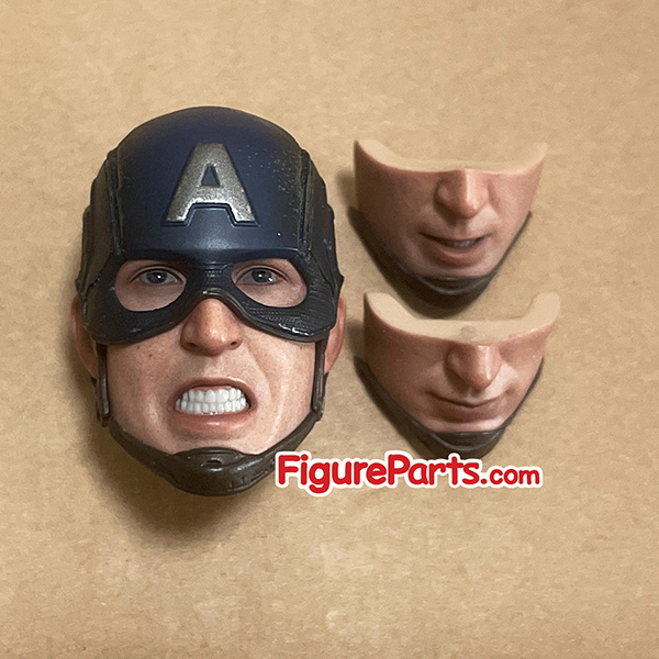 Helmeted Head Sculpt - Captain America  - Avengers Endgame - Hot Toys mms536 3