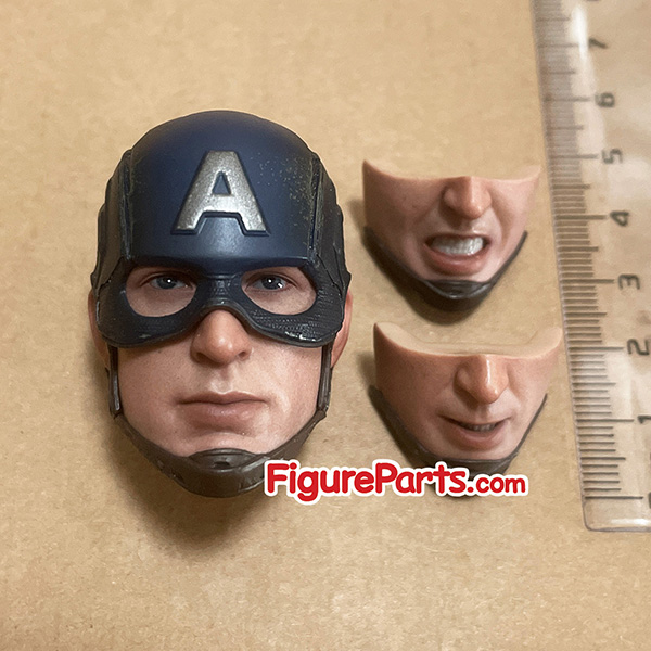 Helmeted Head Sculpt - Captain America  - Avengers Endgame - Hot Toys mms536 8