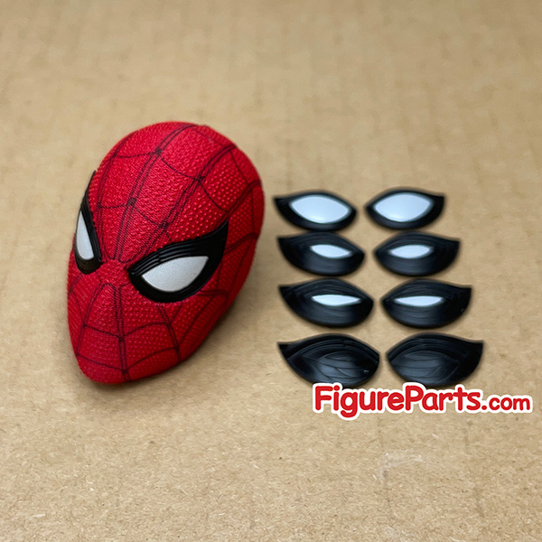 Masked Head Sculpt with Magnetic Eye Pieces - Hot Toys Spiderman Upgraded Suit Far From Home mms542 1